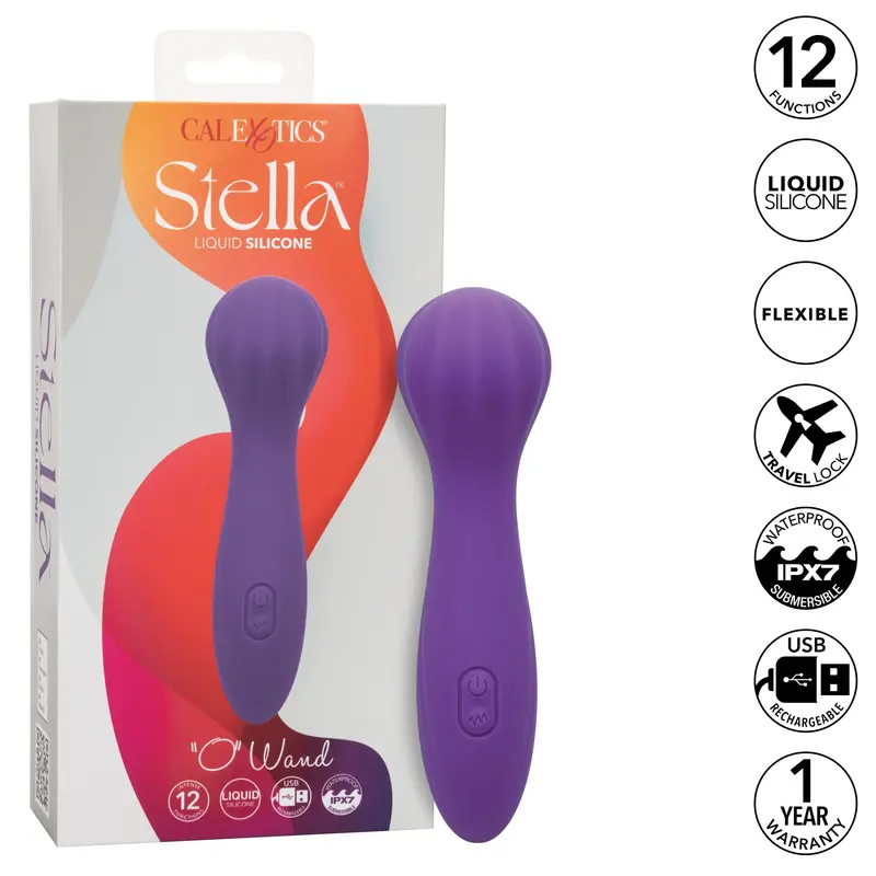California Exotics Stella Liquid Silicone Full-Size Wand Massager – Purple 1