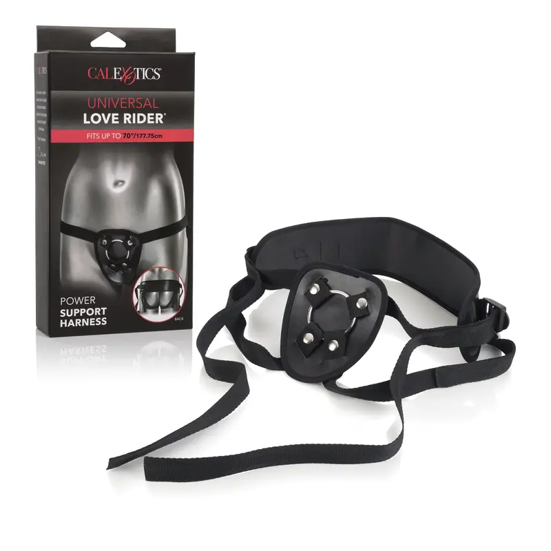 California Exotics Universal Love Rider Harness – Adjustable Power Support Belt (Black) 1