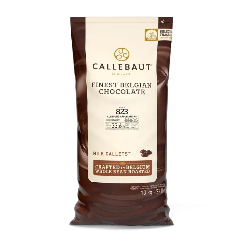 Callebaut 823 Milk Chocolate Callets – 10Kg Bag, 33% Cocoa 1