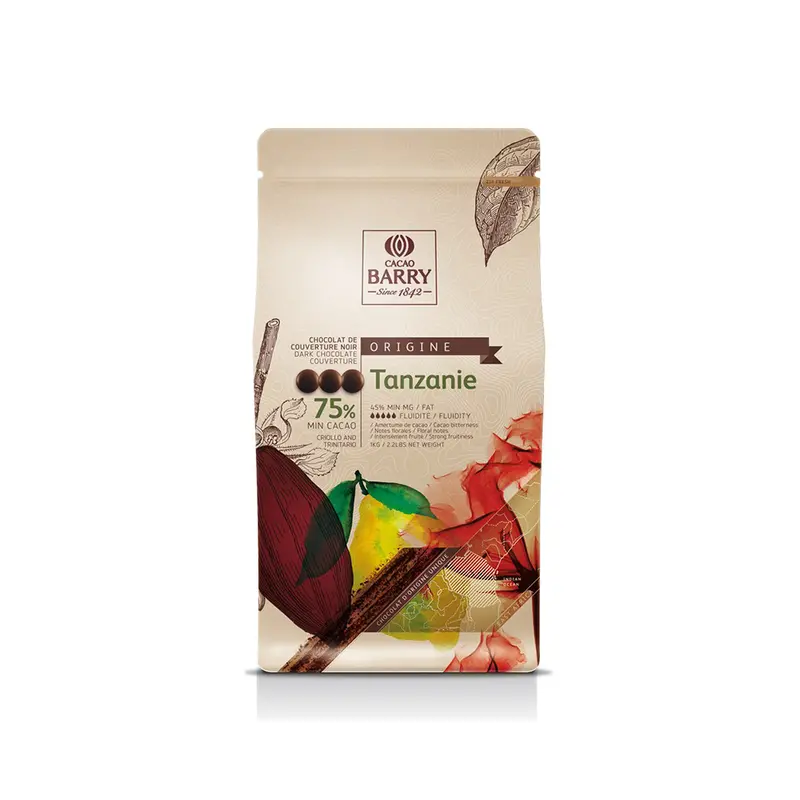 Callebaut Barry Tanzanie Dark Chocolate Callets – 1Kg Bag (64% Cocoa) 1