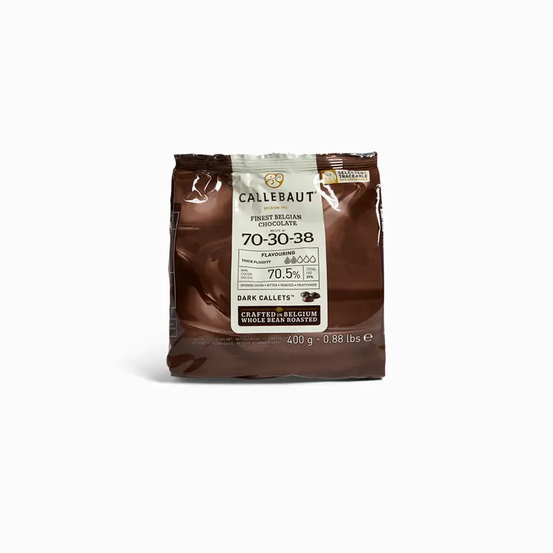 Callebaut Dark Strong 70/30 Couverture – 70.5% Cocoa, 400 G Callet Pack 1