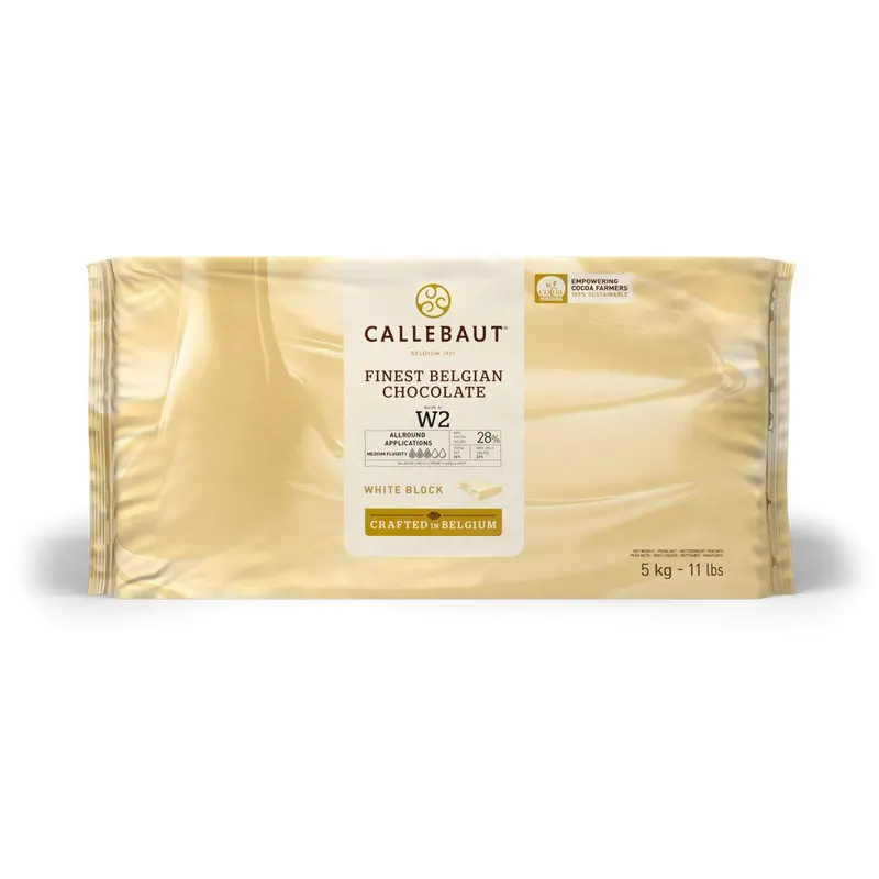 Callebaut W2 White Chocolate Couverture – 5 Kg Block 1