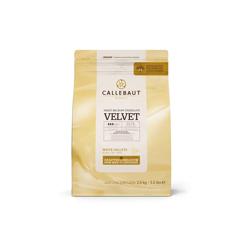 Callebaut White Velvet W3 Chocolate Callets – 2.5Kg 1