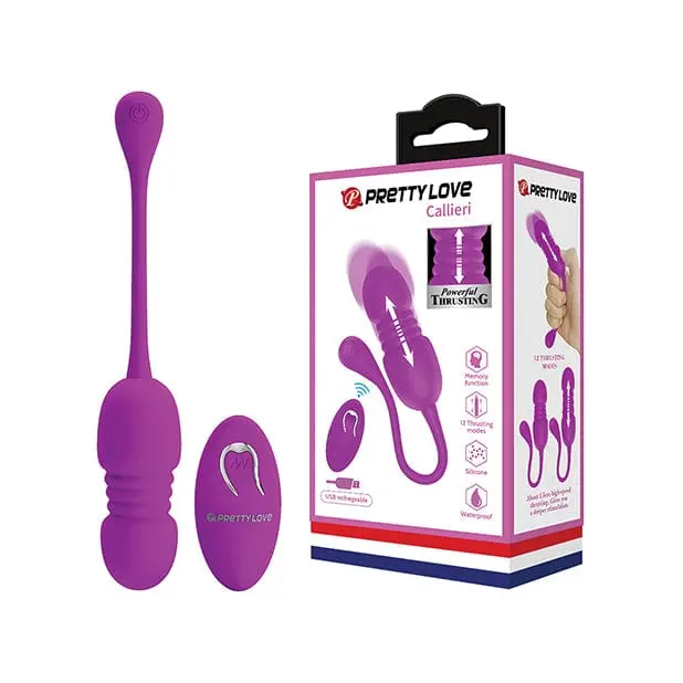Callieri Remote-Controlled Thrusting & Vibrating Egg In Pink – Pretty Love 1