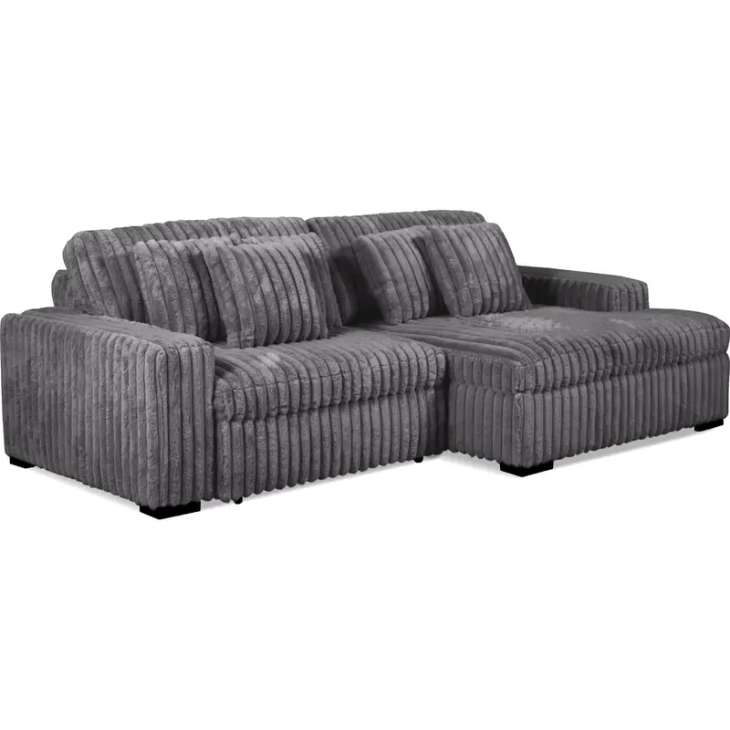 Cheers Presley Power-Reclining Fabric Sectional (2-Piece, Model 80386M) 1