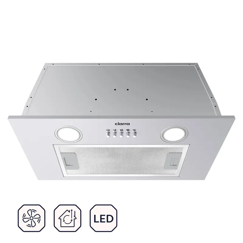 Ciarra Cas52913E-N-Ow 20" Stainless Steel Built-In Range Hood Insert – Under-Cabinet Installation 1