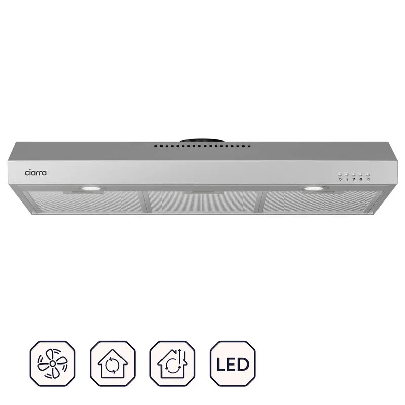 Ciarra Cas75905-Ow 30" Under-Cabinet Range Hood – 200 Cfm, 3-Speed Fan, Energy-Efficient Led Lighting 1