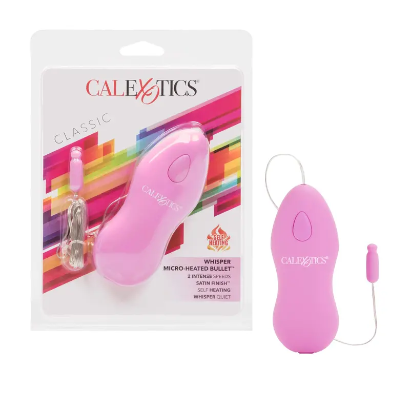 Classic Remote Whisper Heated Bullet – Micro-Sized Vibrator With Gentle Warmth (Pink) 1
