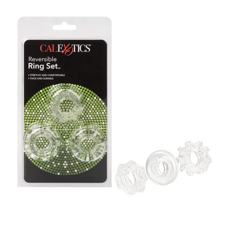 Clear Reversible Cock Ring Set – Adjustable Dual-Function Design 1