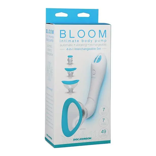 Doc Johnson Bloom Automatic Rechargeable Body Pump – Blue Wellness Device 1