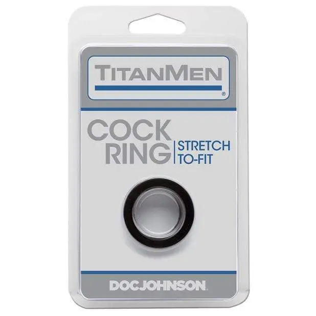 Doc Johnson Titanmen Tools Black Cock Ring – Enhanced Stamina 1