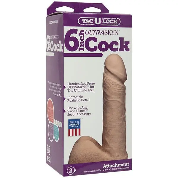 Doc Johnson Vac-U-Lock Ultraskyn Cock Sleeve For Strap-On Use 1