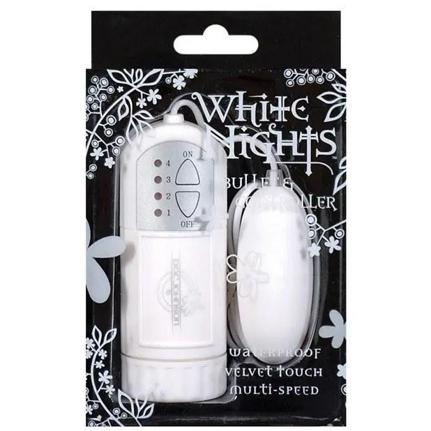 Doc Johnson White Nights Bullet Vibrator With Remote Controller – Sleek White Finish 1