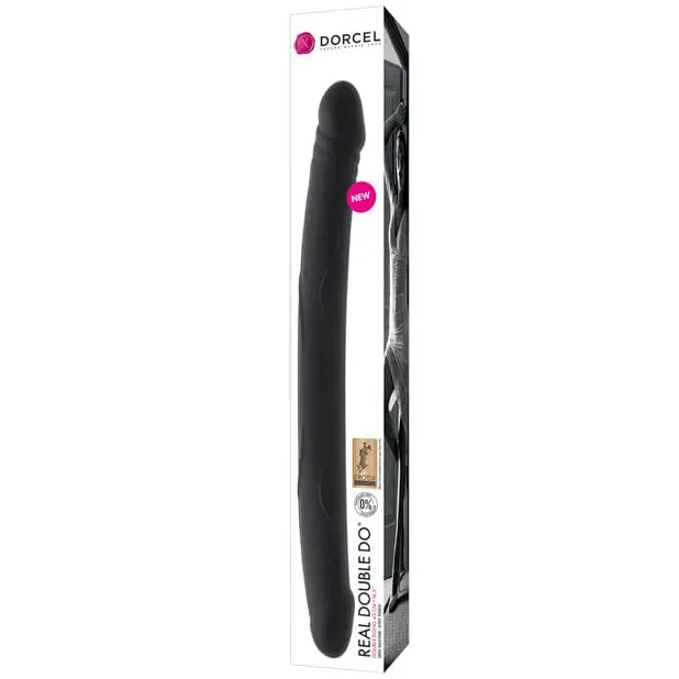 Dorcel Real Double Do Silicone Double Dildo – 16.5-Inch Dual-Ended Strapless Toy In Matte Black 1