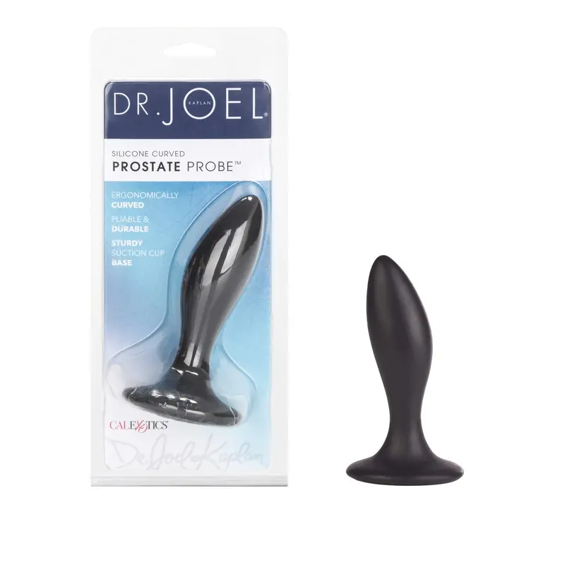 Dr. Joel Kaplan Curved Prostate Plug – Medical-Grade Silicone Anal Stimulator (Black) 1