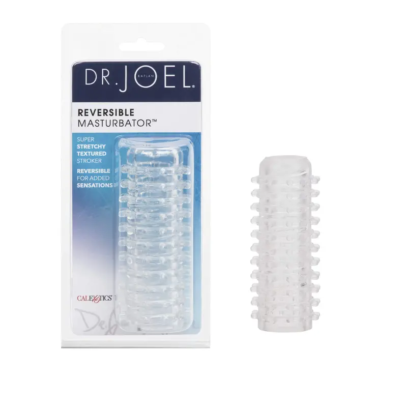 Dr. Joel Kaplan Reversible Male Masturbator – Dual-Texture Sleeve With Flip Design (Clear) 1
