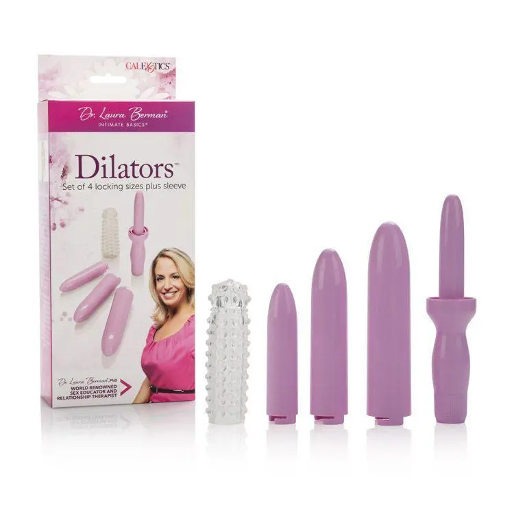 Dr. Laura Berman Dilator Set – 4 Locking Sizes + Sleeve (Purple) 1