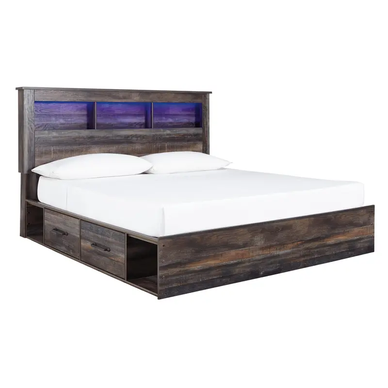 Drystan King Bookcase Bed With Ample Storage Compartments By Signature Design By Ashley 1