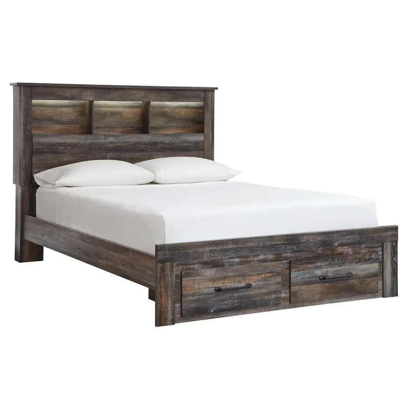 Drystan Queen Bookcase Bed With Shelf And Drawer Storage By Signature Design By Ashley 1