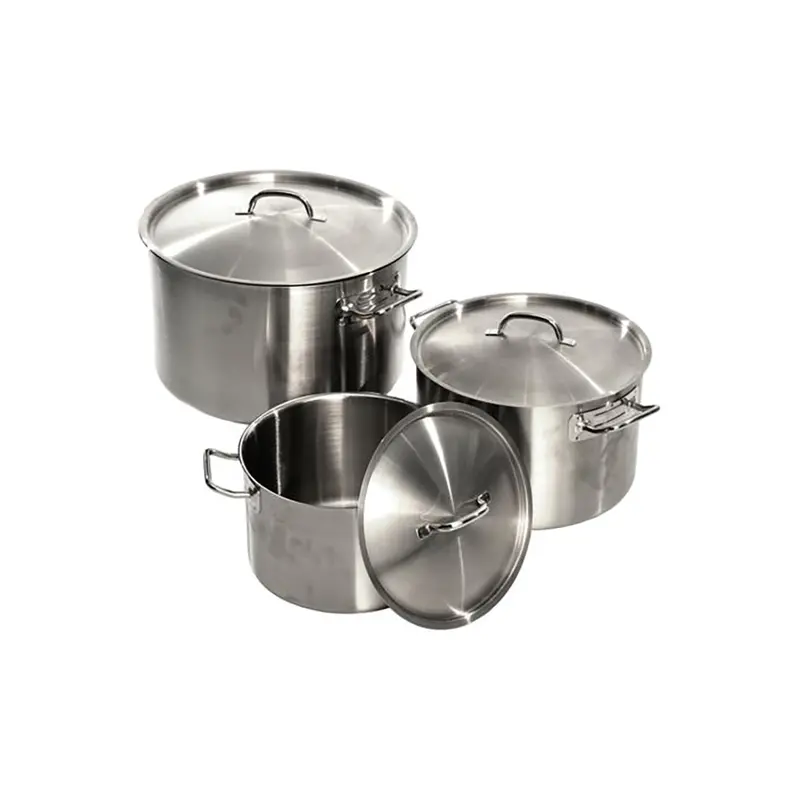 Durable Stainless Steel Stockpot Set With Lids – Multiple Sizes 1