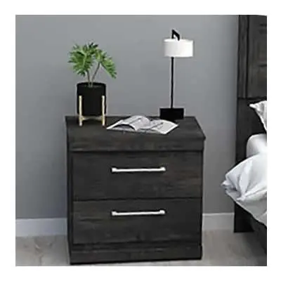 Dynamic Furniture Marley 2-Drawer Nightstand In Inky Maple (Model 290-222) 1