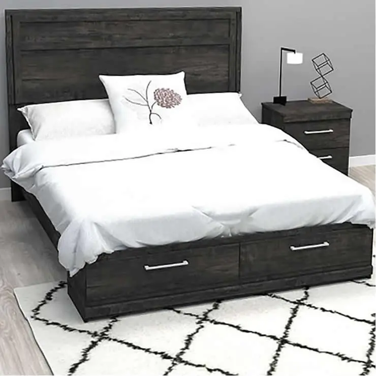 Dynamic Furniture Marley Queen Panel Bed With Integrated Storage (Model 290) 1
