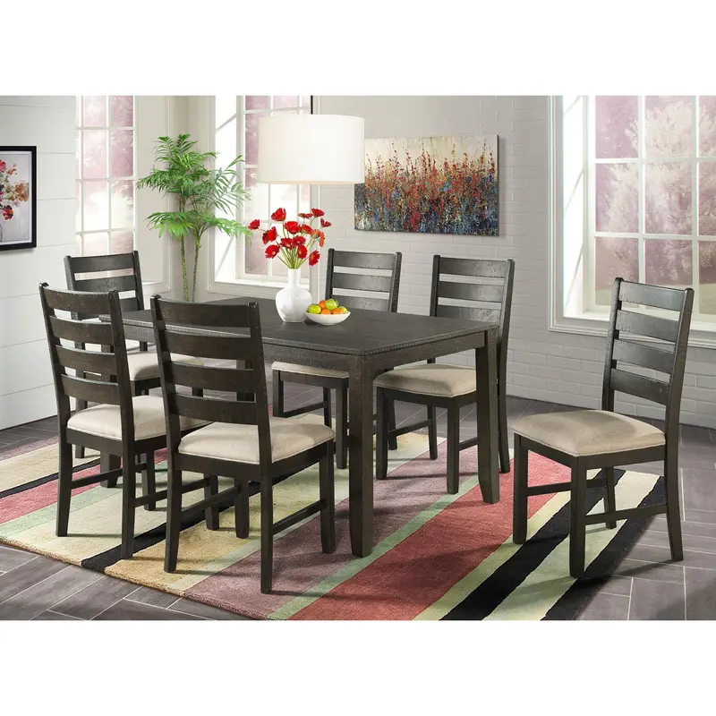 Elements International Brock 7-Piece Dining Table Set Dbr1007Ds 1