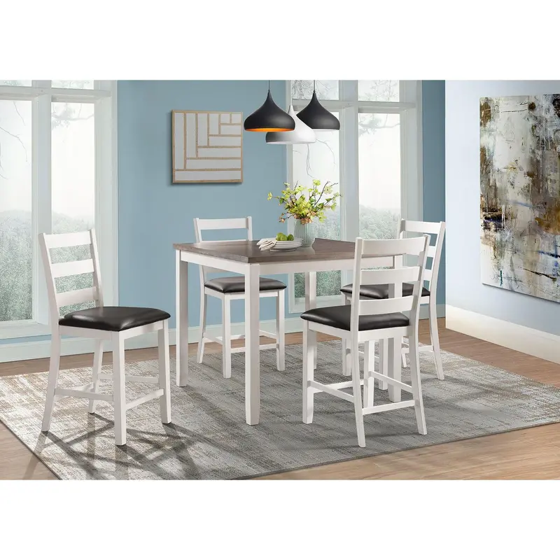 Elements International Martin 5-Piece Counter-Height Dining Set Dmt7005Cs 1