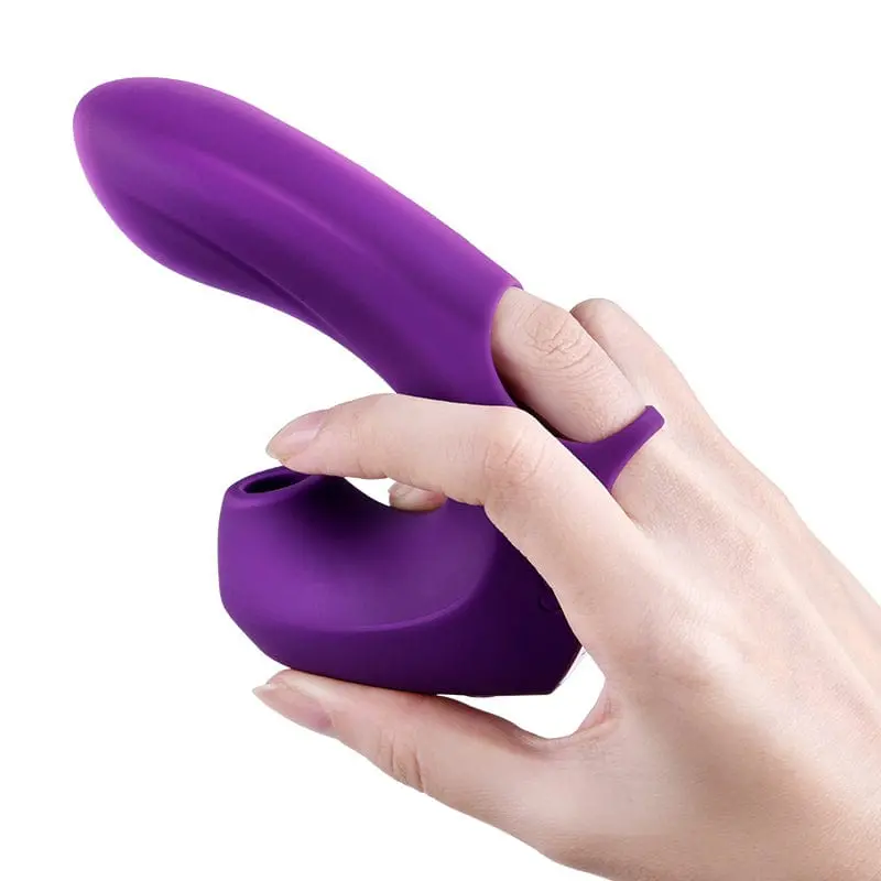 Erocome Pictor Finger Massager – Suction & Vibration, Purple Ergonomic Tool 1