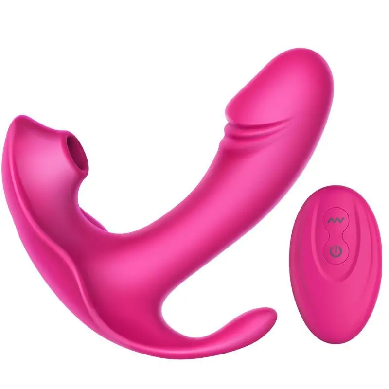 Erocome Volans Remote-Control Massager – Dual-Vibe Sucking Device In Pink 1