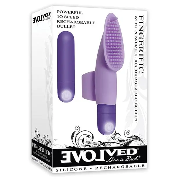 Evolved Fingerific Rechargeable Clitoral Bullet – Purple Compact Massager 1