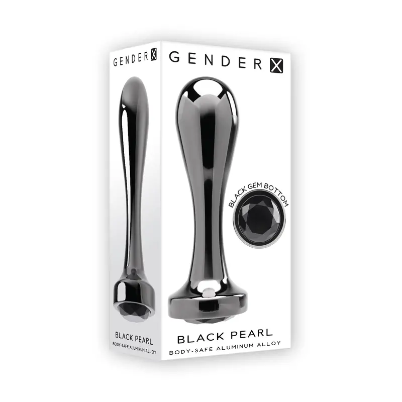 Evolved Gender X Black Pearl Anal Plug – Vibrating Black Silicone Plug 1