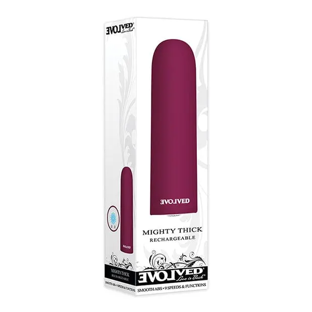Evolved Mighty Thick Rechargeable Bullet Vibrator – Burgundy Compact Stimulator 1