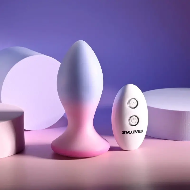Evolved Paradise Remote-Controlled Anal Plug – Purple Adjustable Vibration 1