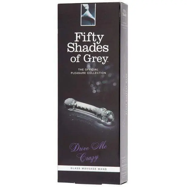 Fifty Shades Of Grey Drive Me Crazy Glass Massage Wand – Clear Body-Safe Vibrator 1