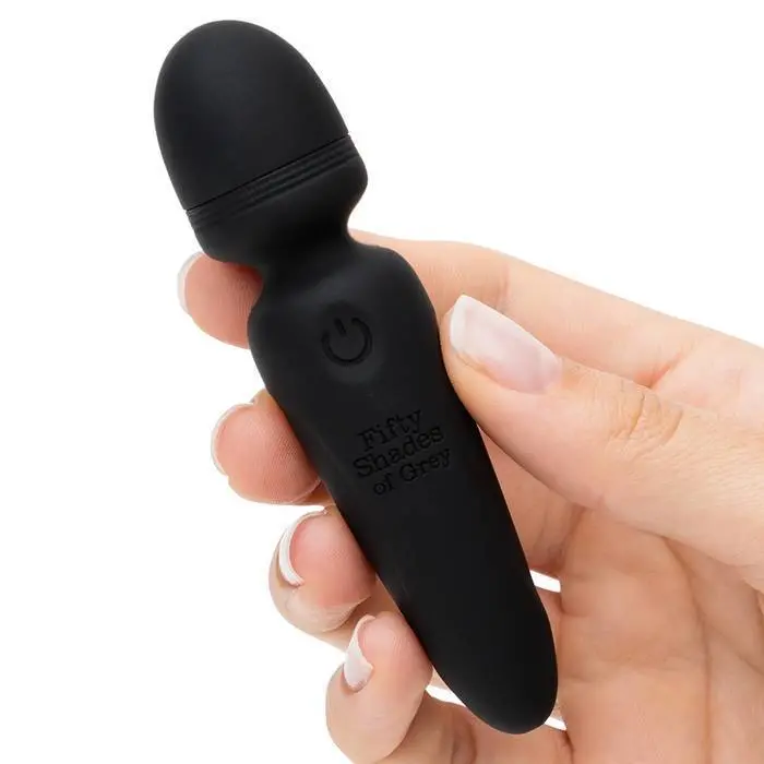 Fifty Shades Of Grey Sensation – Compact Rechargeable Mini Wand Vibrator (Black) 1