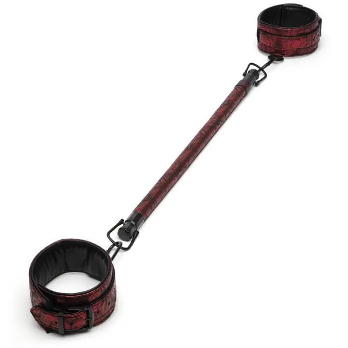 Fifty Shades Of Grey Sweet Anticipation – Adjustable Spreader Bar With Cuffs (Red) 1