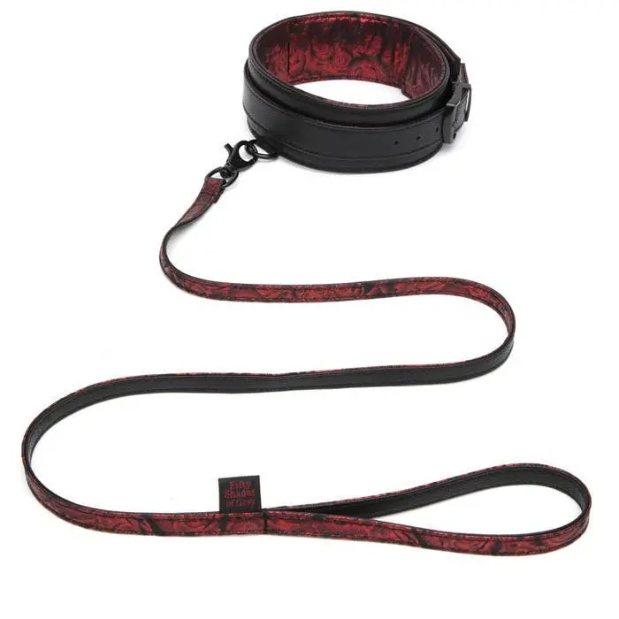 Fifty Shades Of Grey Sweet Anticipation – Decorative Collar With Leash (Red) 1
