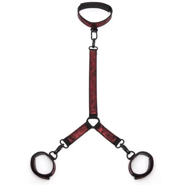 Fifty Shades Of Grey Sweet Anticipation – Matching Collar & Wrist Cuffs (Red) 1