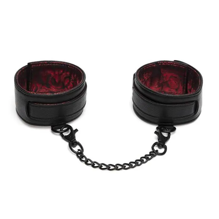 Fifty Shades Of Grey Sweet Anticipation – Red Adjustable Ankle Cuffs For Bdsm Play 1