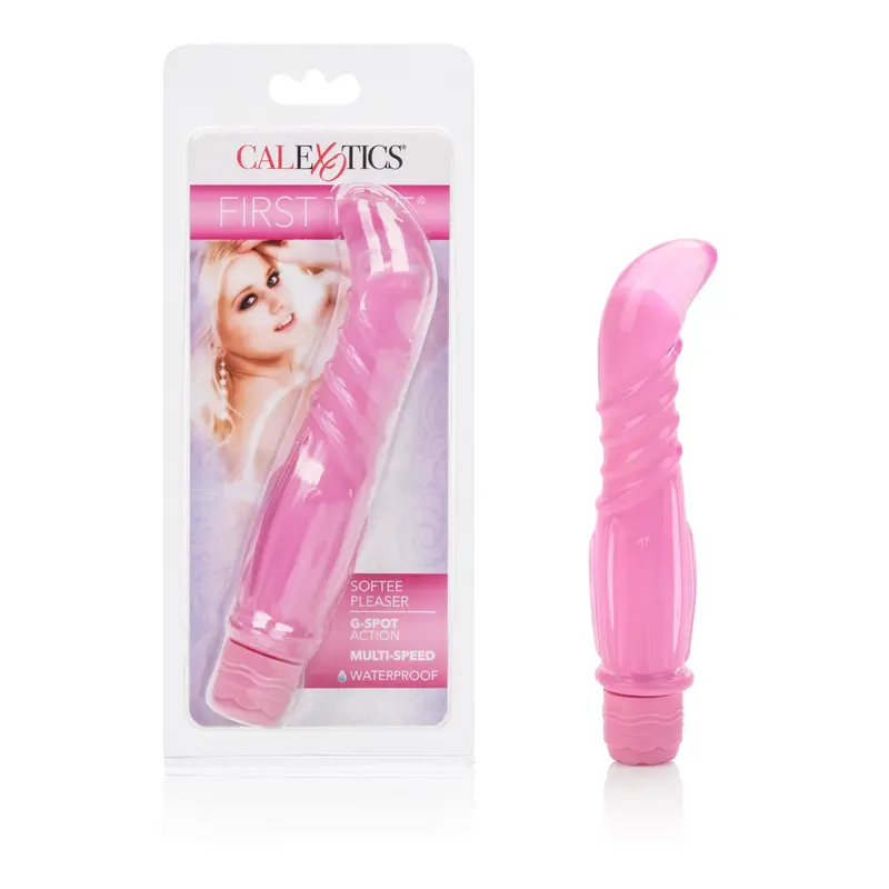 First-Time Softee G-Spot Vibrator – Soft-Tip Design In Pink By California Exotics 1