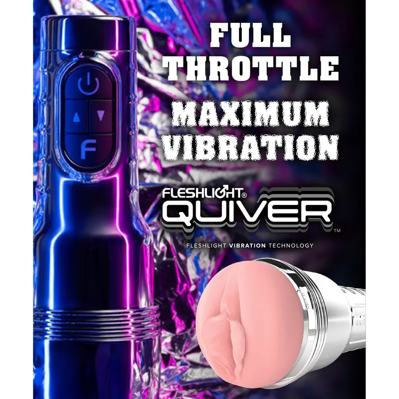 Fleshlight Pink Quiver – Rechargeable Vibrating Stroker With Realistic Texture (Rp Model) 1