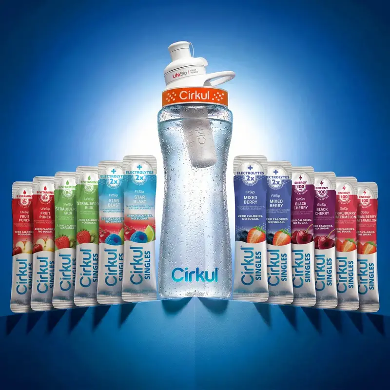 Fruit Punch Hydration Bundle: 22Oz Bottle + 18-Pack Lifesip Singles 1