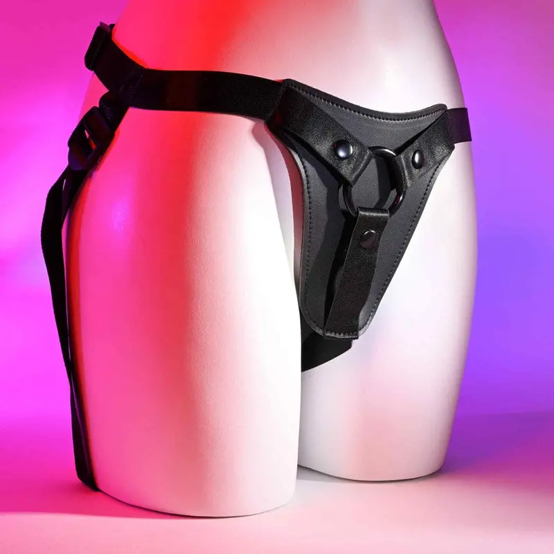 Gender X Pleasure Harness With Strap-On Compatibility – Evolved Black Design 1