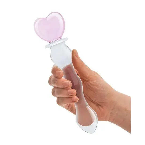Glas Sweetheart 8-Inch Dual-Tone Glass Dildo – Pink & Clear 1