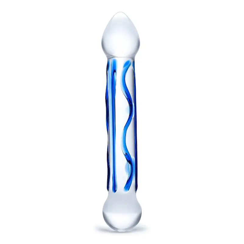 Glas Tip-Textured Clear Glass Dildo – 6.5 Inch 1