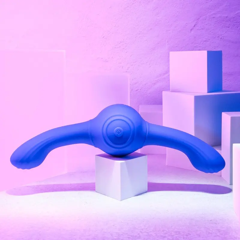 Gyro Vibe Dual-Stimulation Vibrating Double Dildo In Purple By Evolved 1