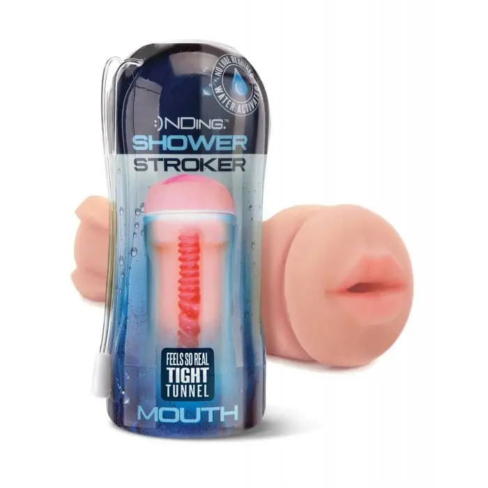 Happy Ending Shower Stroker Oral-Style Mouth Cup – Ivory 1