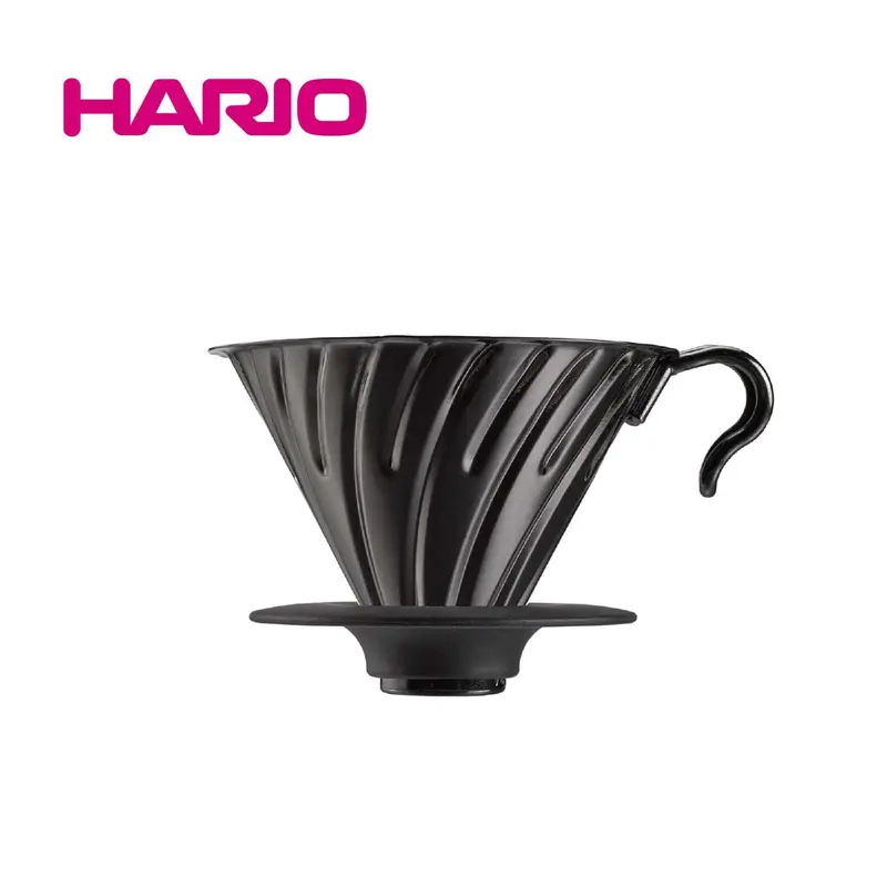 Hario V60 Metal Dripper – Matte Black Pour-Over Coffee Maker For 1–4 Cups 1