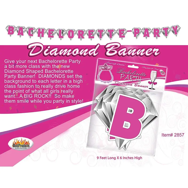 Hott Products Pink Diamond Bachelorette Party Banner – Festive Celebration Decor 1